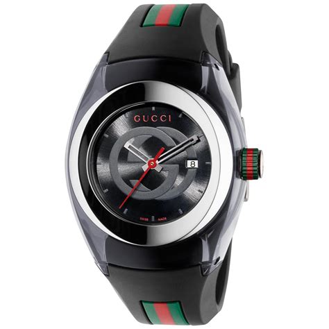 gucci sync rubber watch.